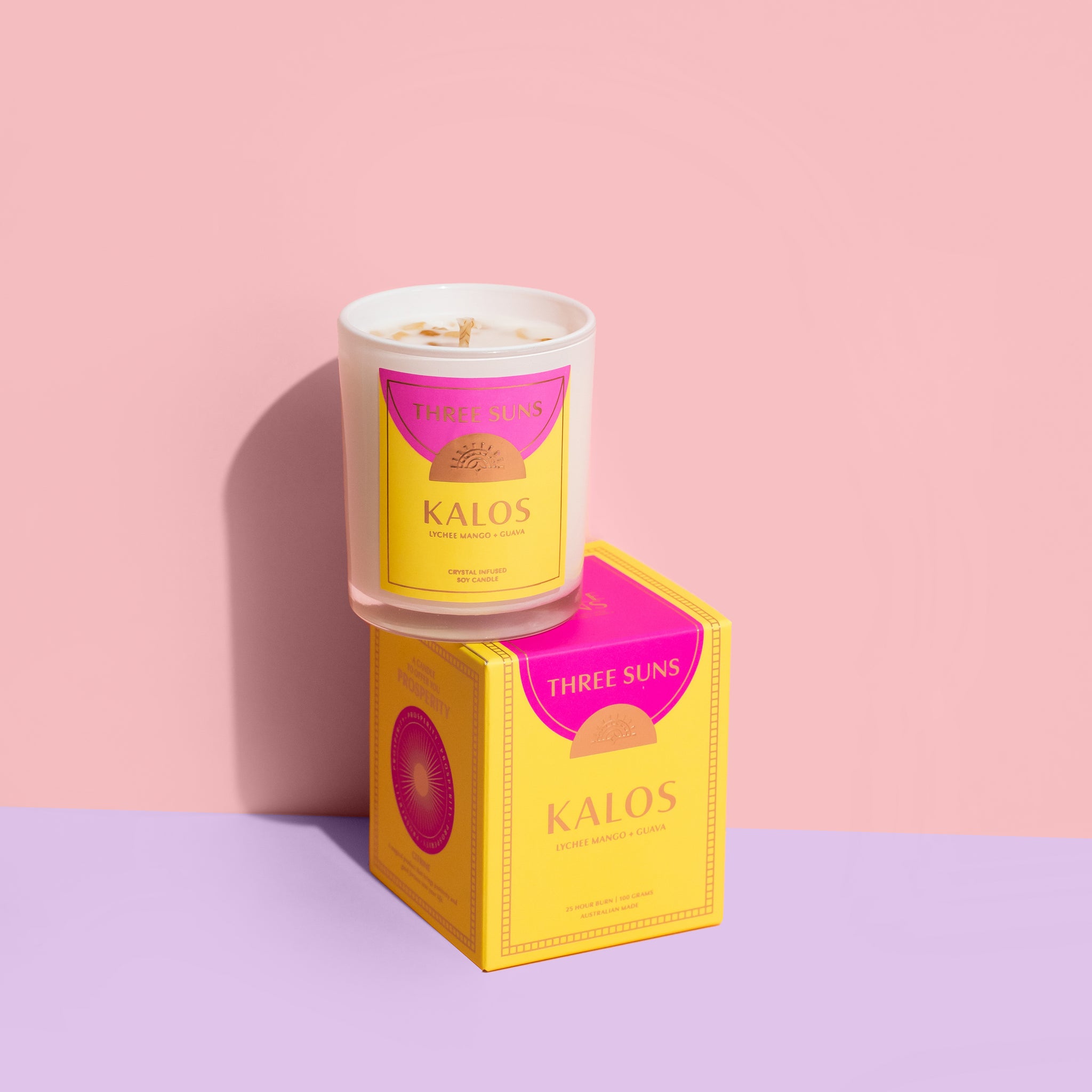 Mini Crystal Infused Candles by Three Suns