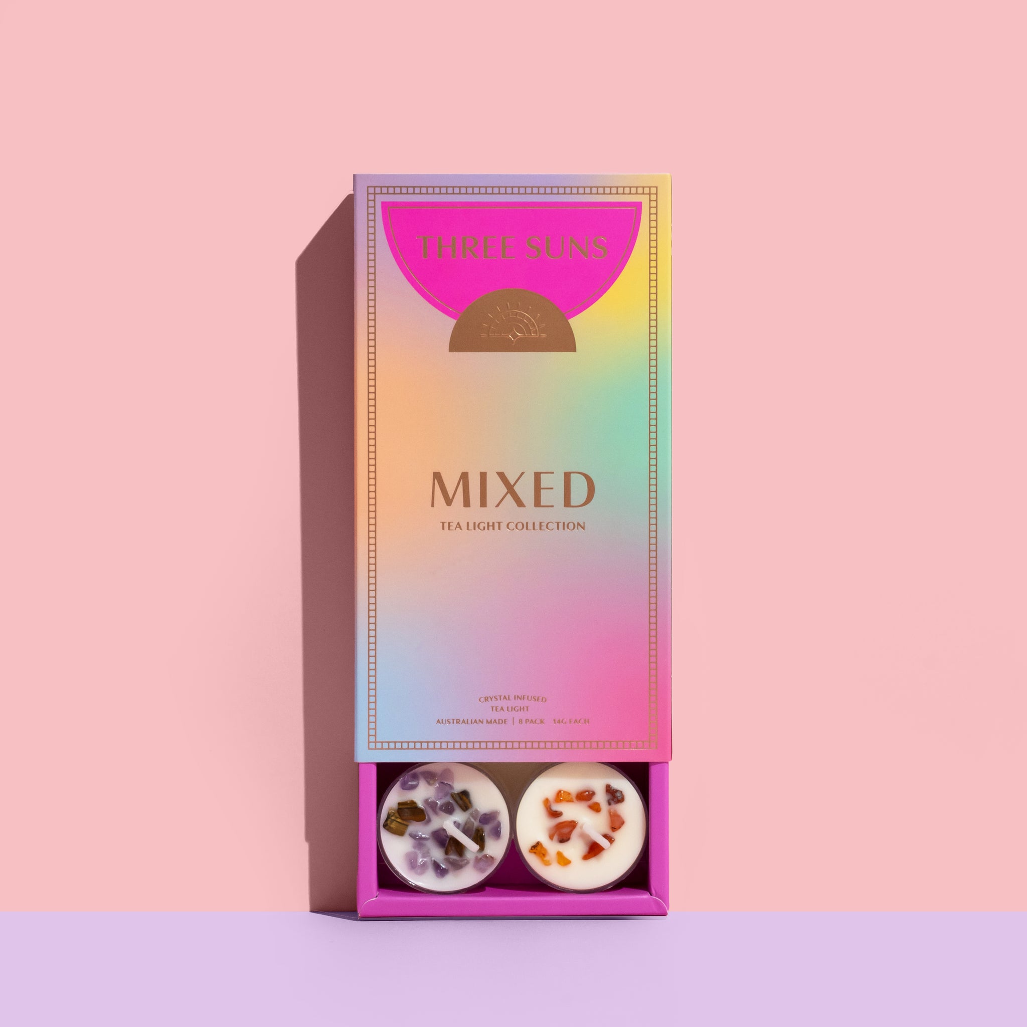 Crystal Infused Tea Lights by Three Sons